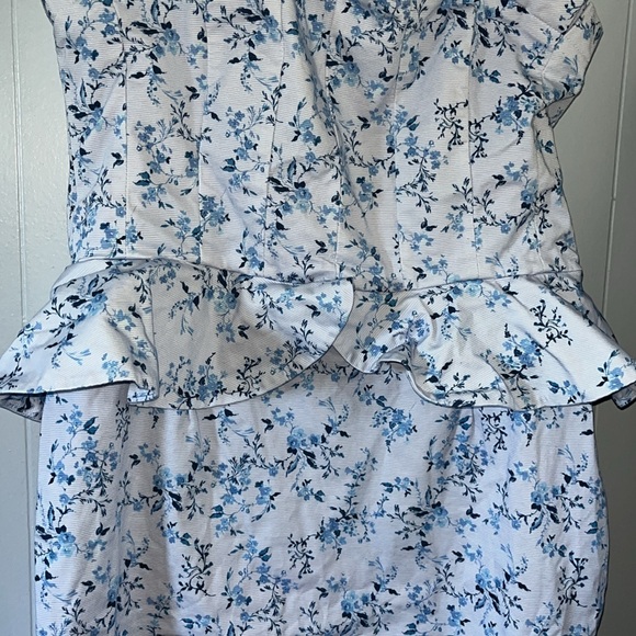 Antonio Melani Size 14 Mermaid Born on Fifth Pippa Blue Floral Peplum